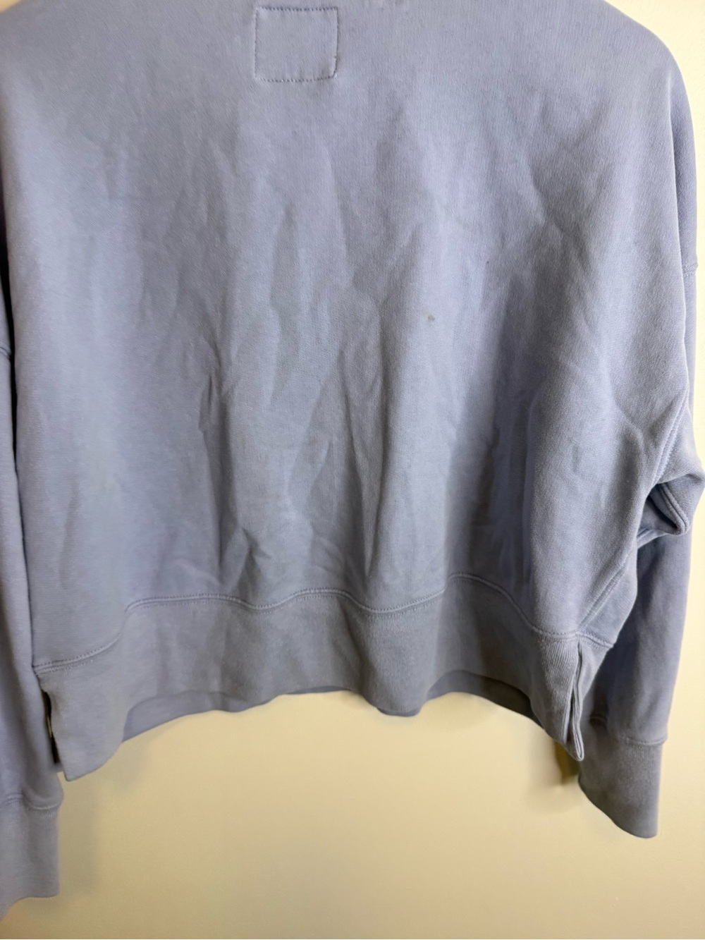 Abercrombie & Fitch Lavender Crewneck Sweatshirt Button down sweater size small - Picture 6 of 7